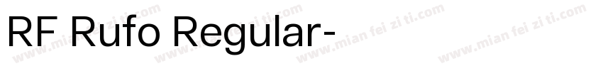 RF Rufo Regular字体转换